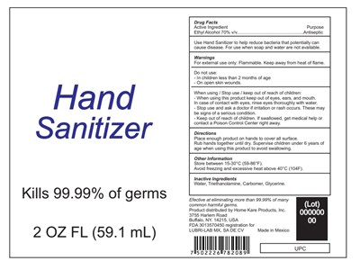 59 mL Label (Front And Back Label 59 mL Hs)